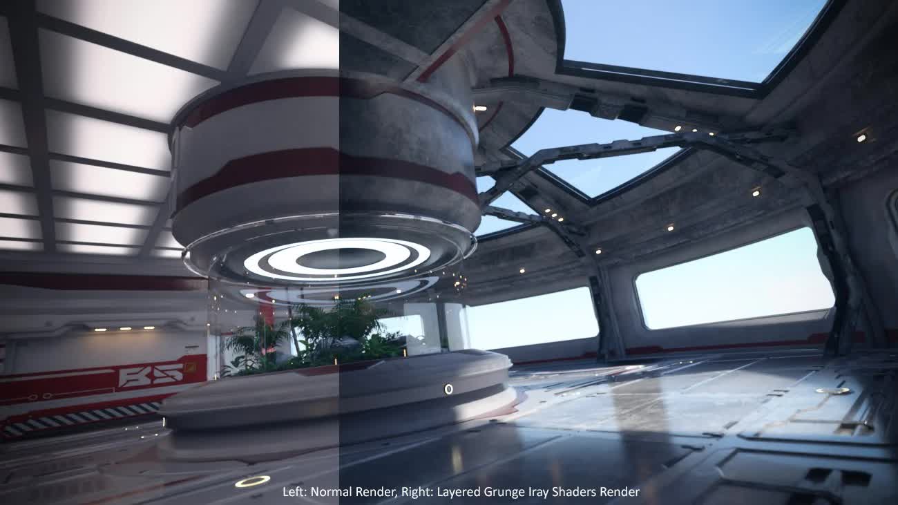 Layered Grunge Iray Shaders