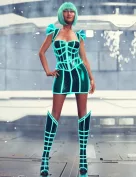 Neon Dream Outfit for Genesis 8 Female(s)