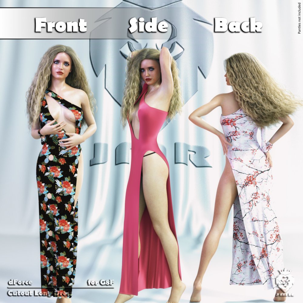 JMR dForce Cutout Long Dress for G8F