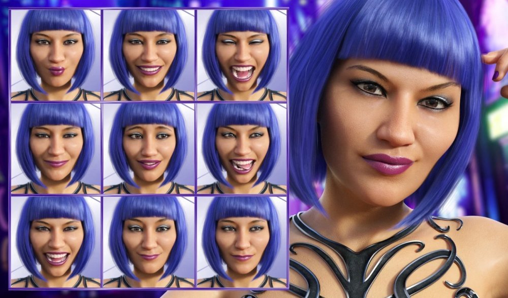 Retrofuturism Expressions for Genesis 8 Female and Alawa 8