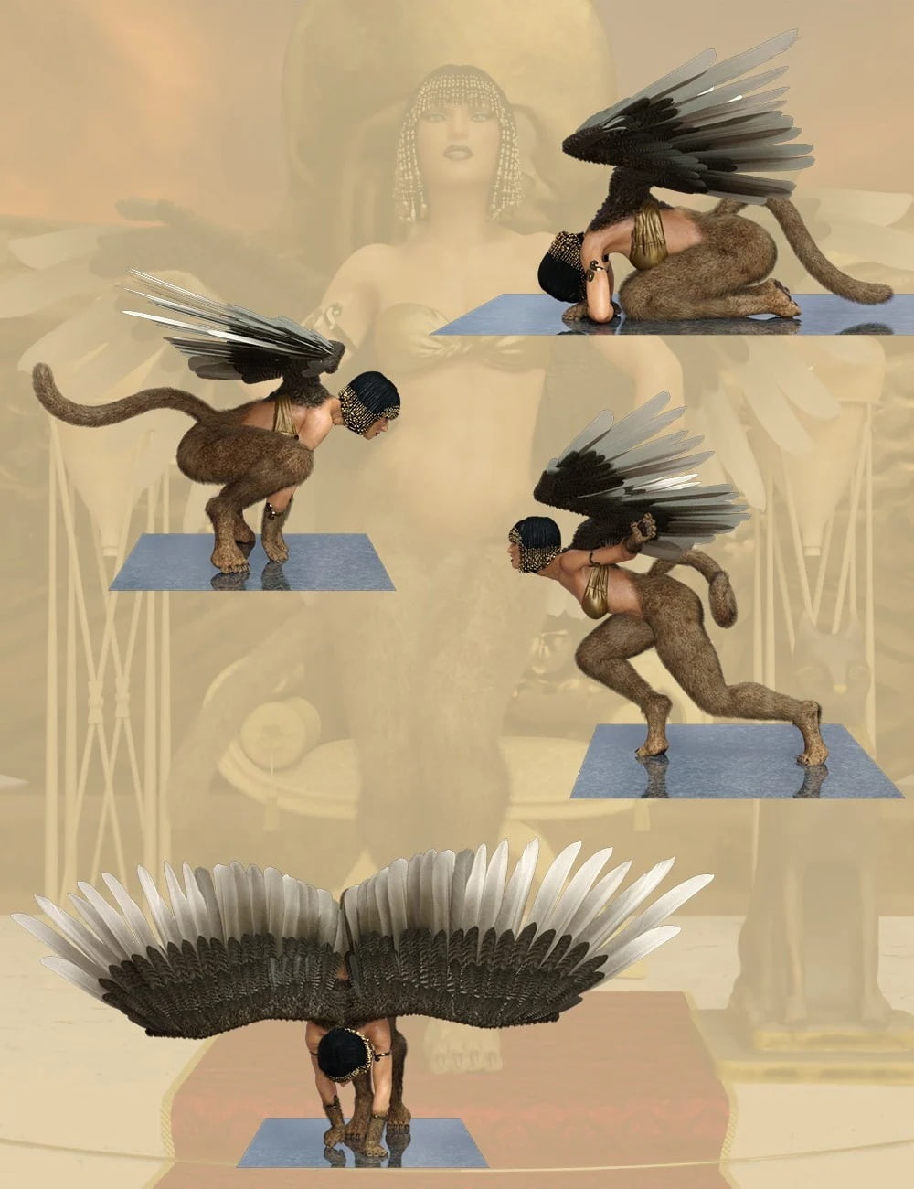 Riddle Poses for Sphinx For Genesis 8 Female