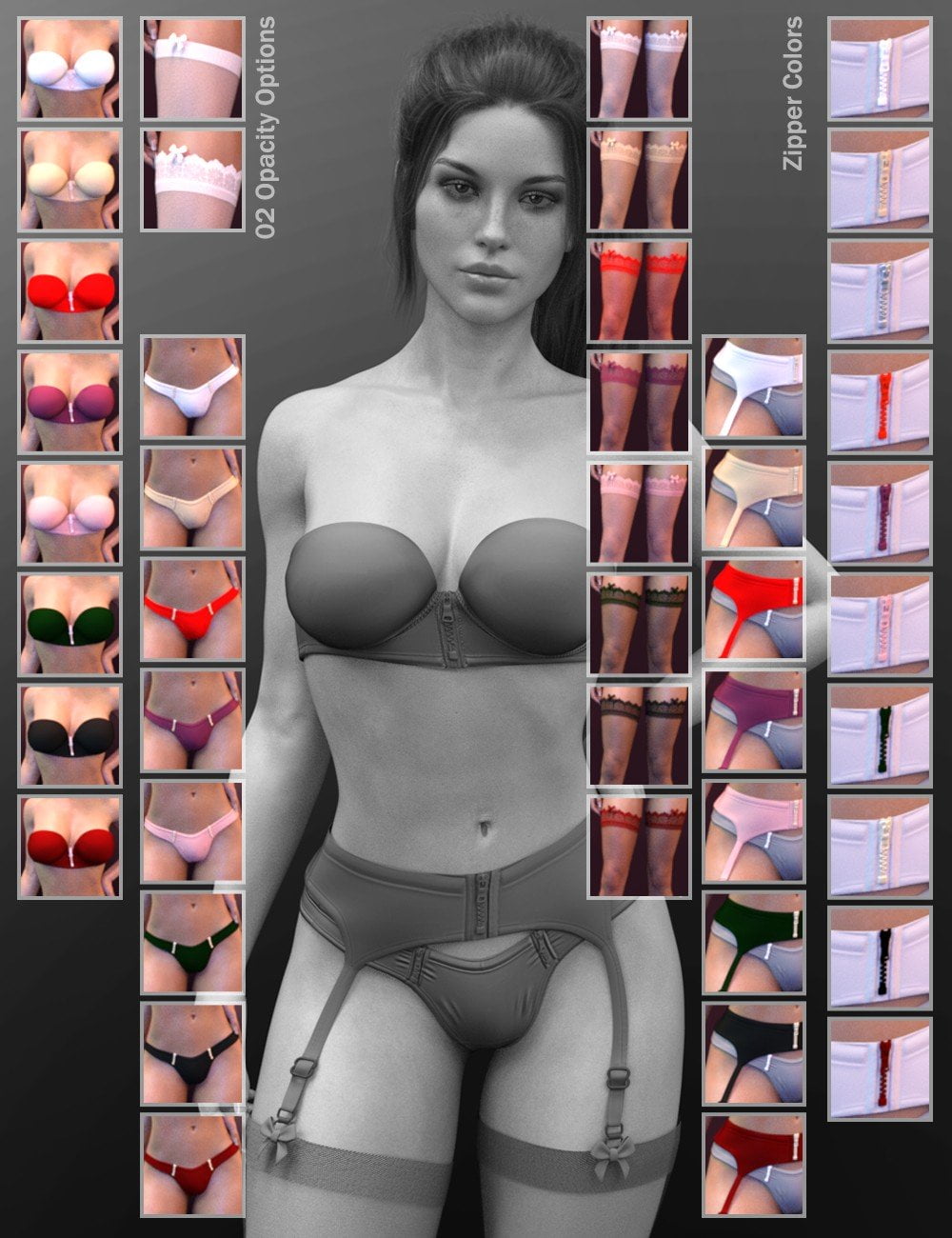 X-Fashion Cute Lingerie for Genesis 8 Female(s)