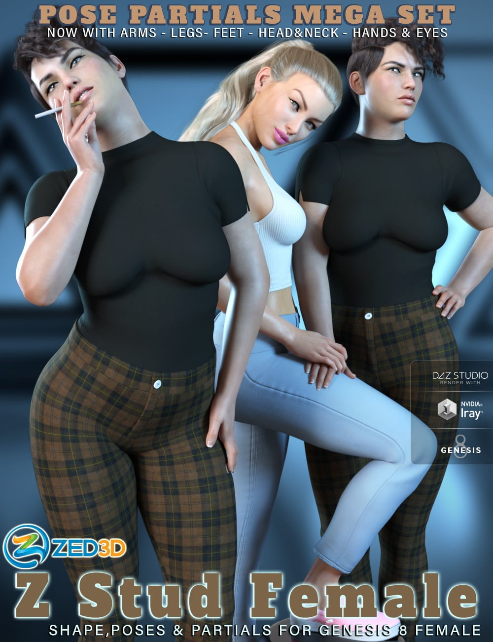 Z Stud Female Shape and Pose Mega Set