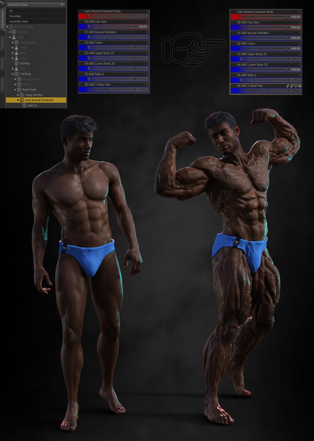 Auto Muscle Enhancer HD For Genesis 8 Male(s)