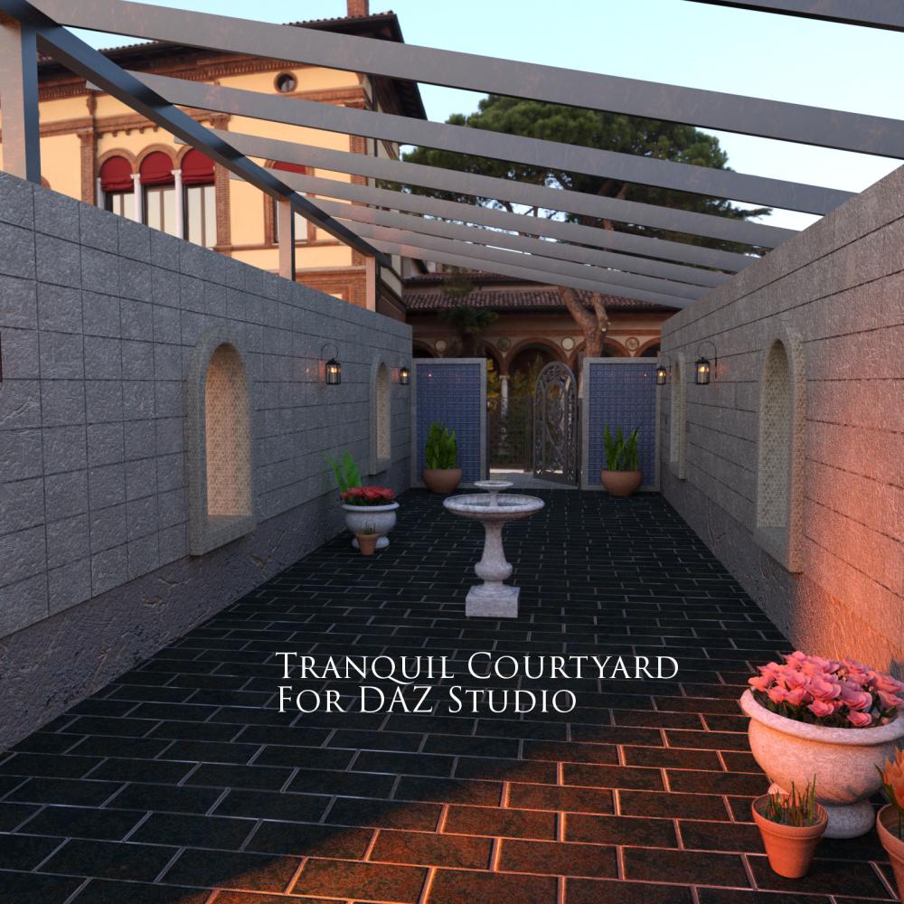 Tranquil Courtyard for DAZ Studio