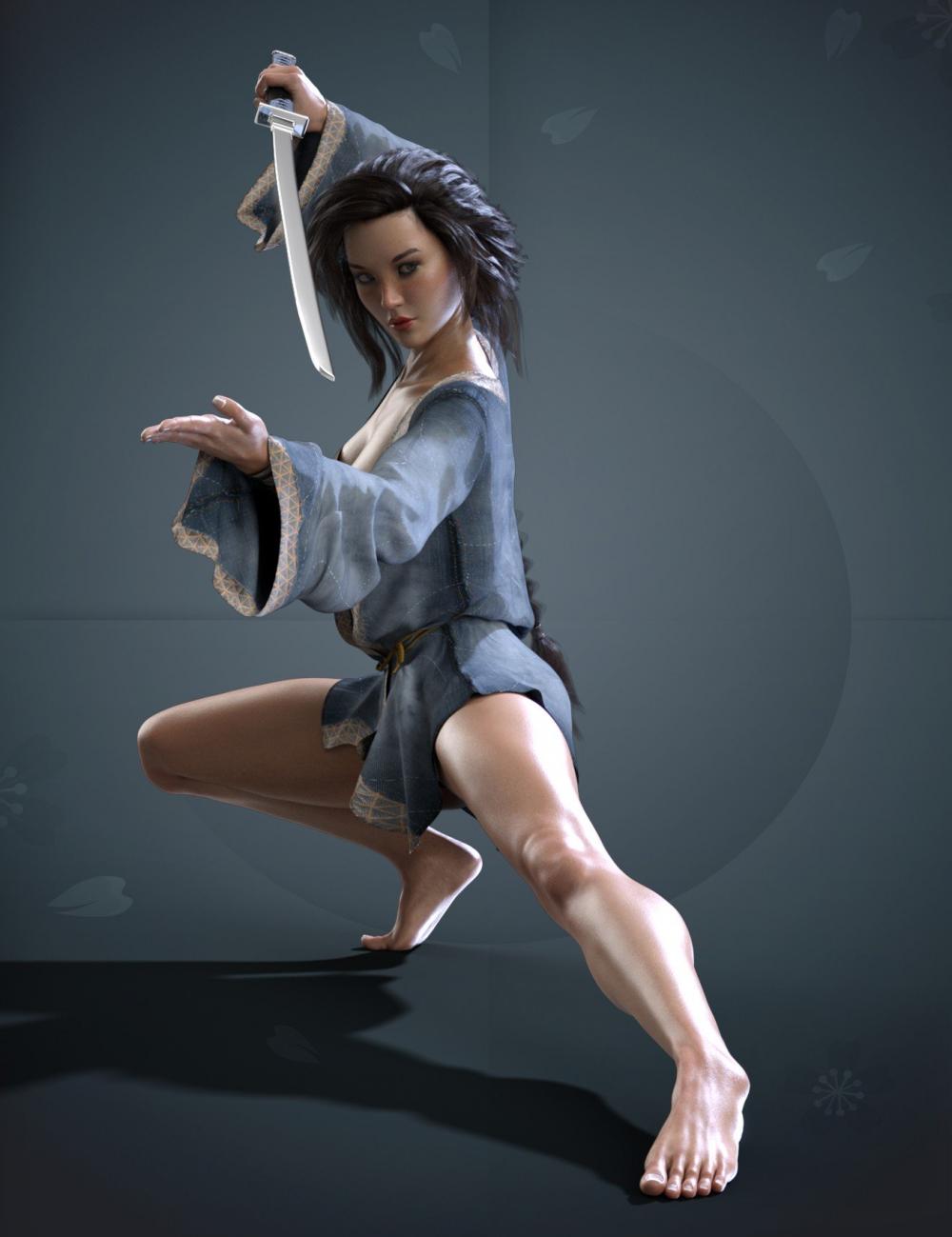 X-Fashion Warrior Kimono for Genesis 8 Female(s)