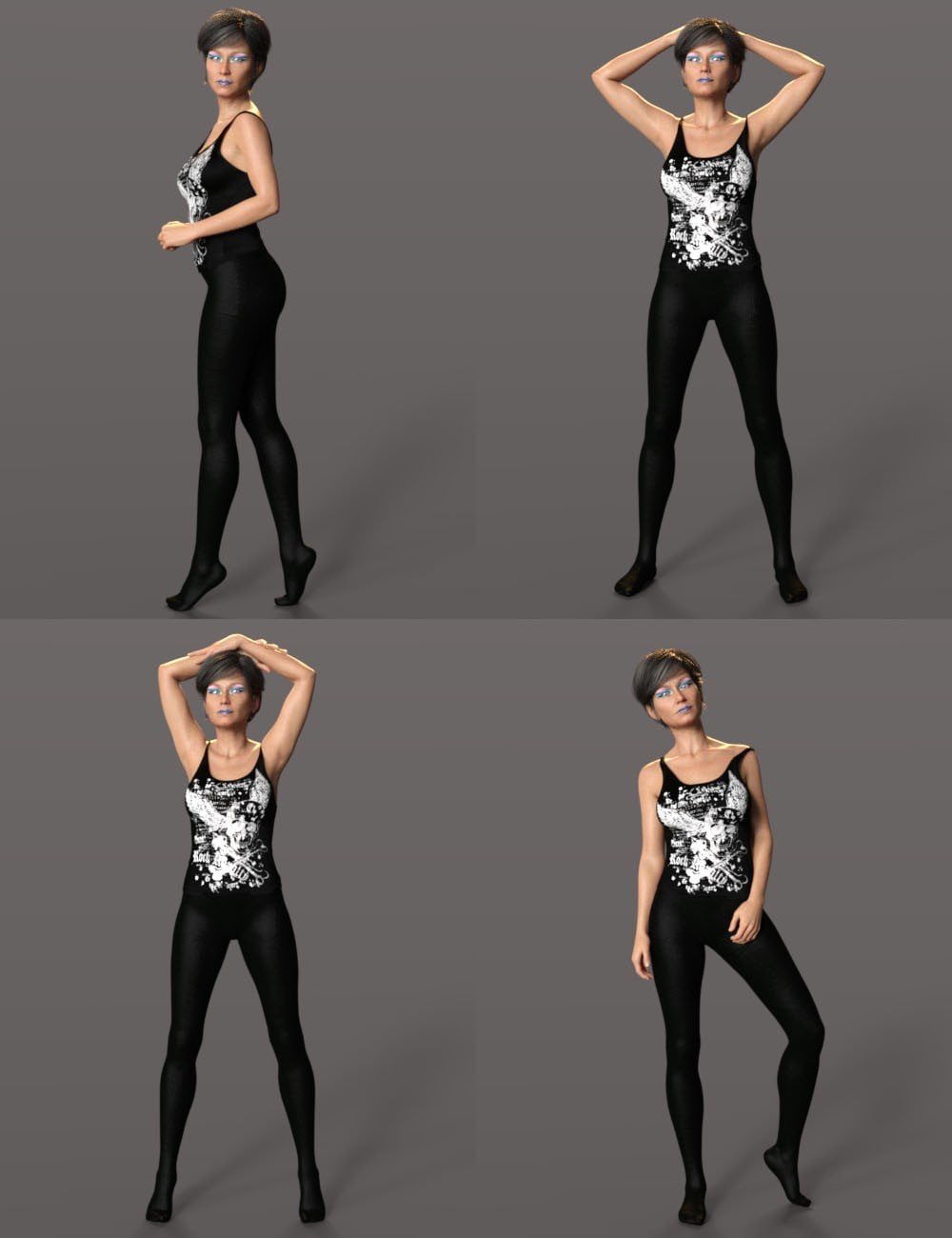 Boldly Whimsical Poses for Aubrey 8 and Genesis 8 Female