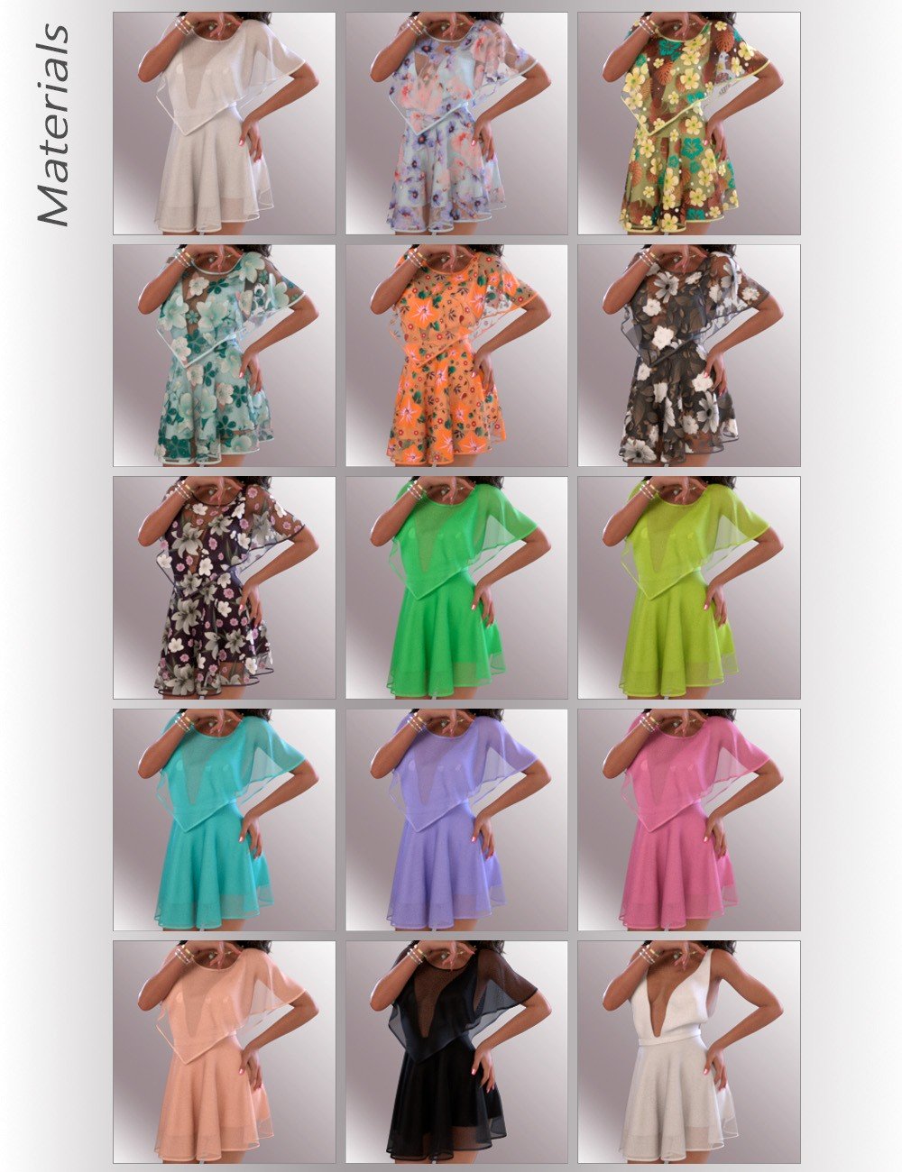 dForce Abby Holiday Dress Outfit for Genesis 8 Female(s)