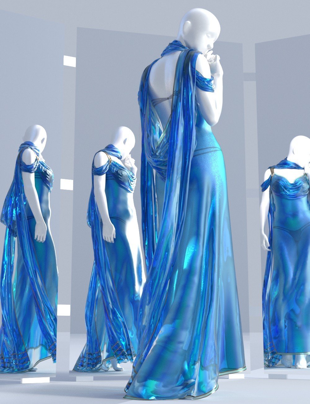 dForce Aquarius Gown Textures