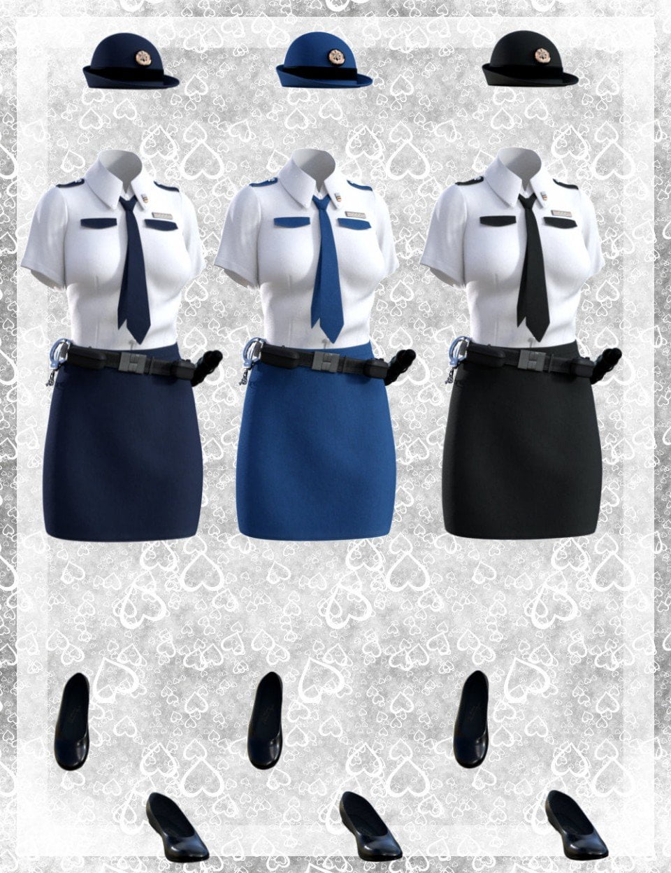 dForce Police Uniform for Genesis 8 Female(s)