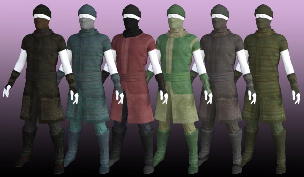 dForce Silent Warrior Outfit for Genesis 8 Males(s)
