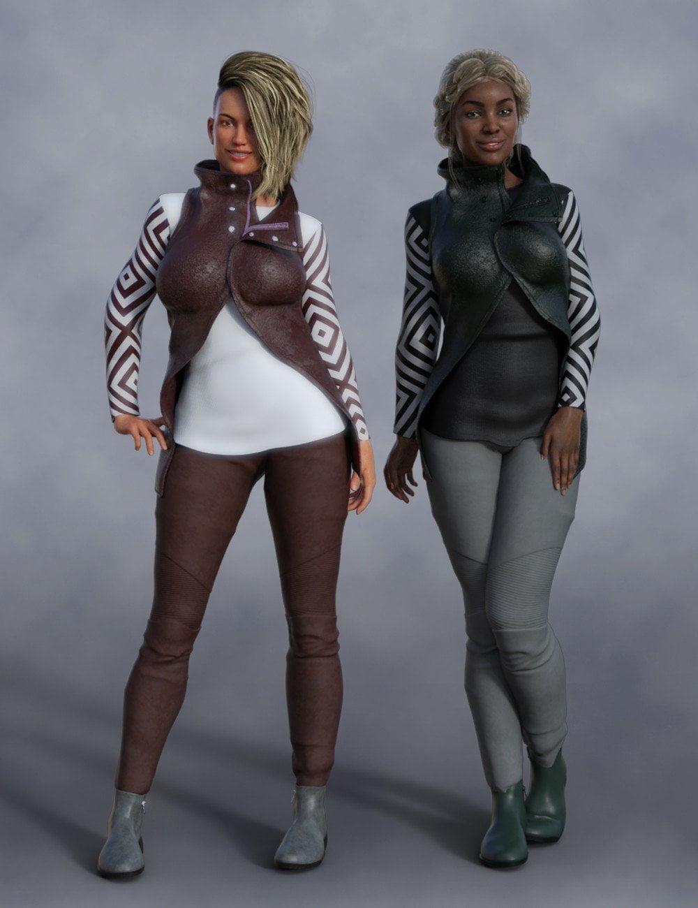 High Collar Outfit Textures