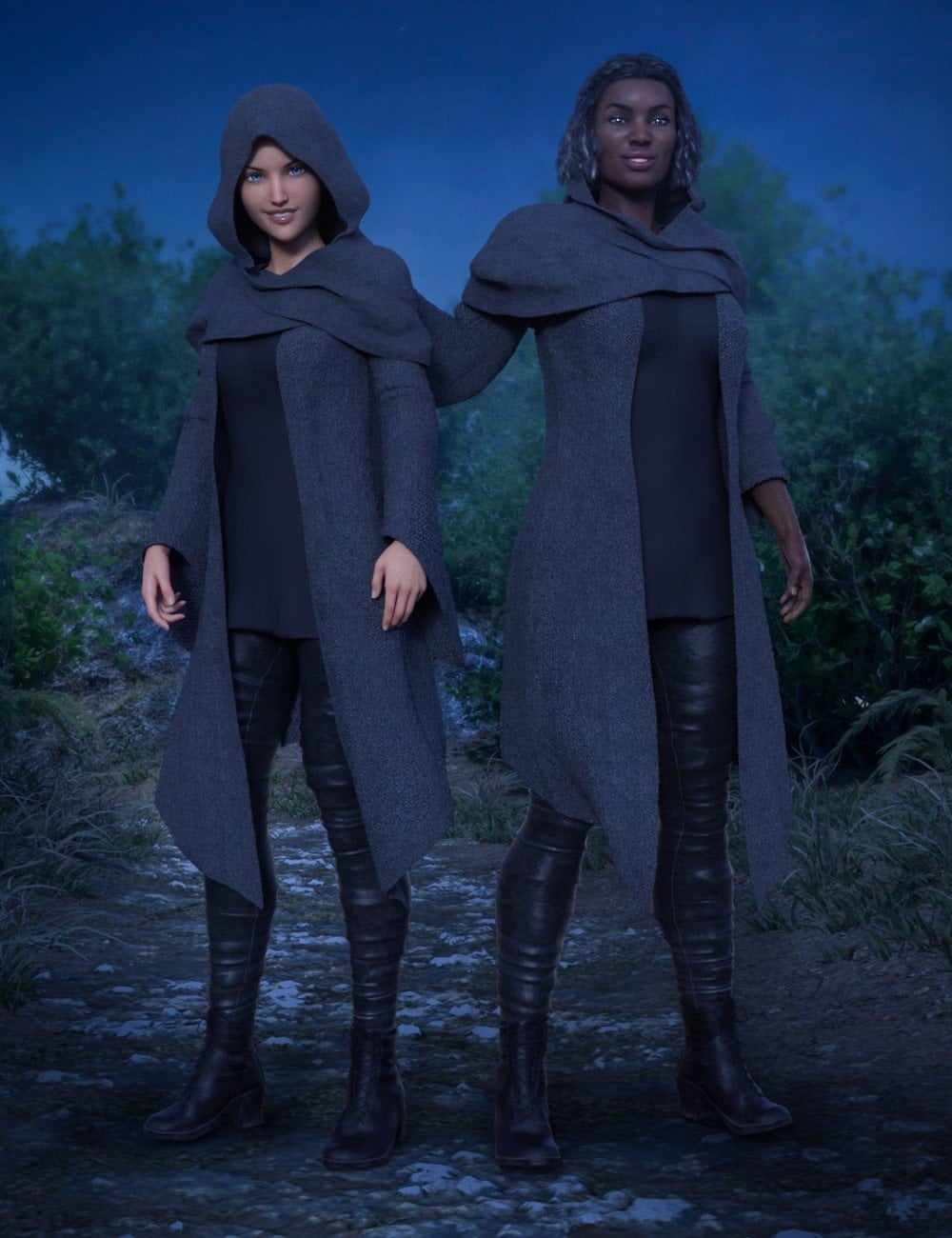 dForce Hooded Outfit for Genesis 8 Female(s)