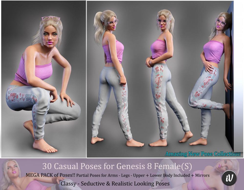 iV Casual Poses For Genesis 8 Female(s)
