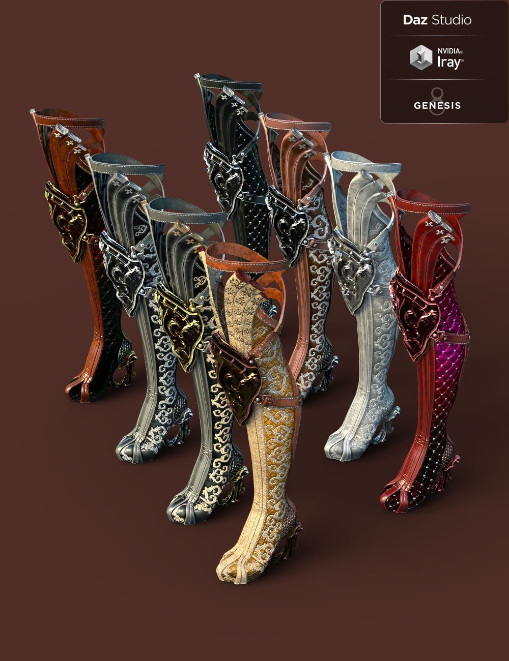 Jiwoo Fantasy Boots for Genesis 8 Female(s)