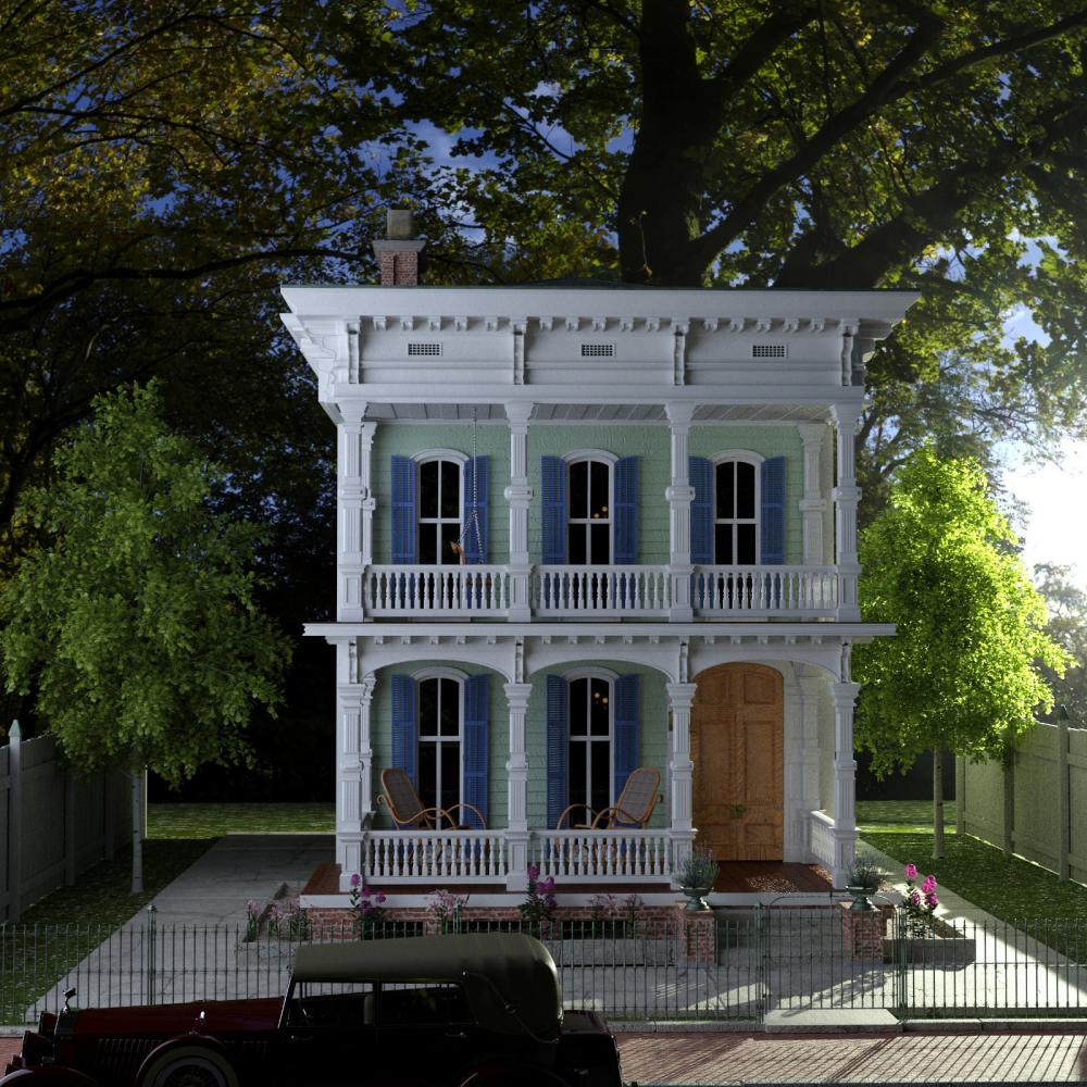 MS20 New Orleans Garden District House for DAZ Studio 4.9 Iray