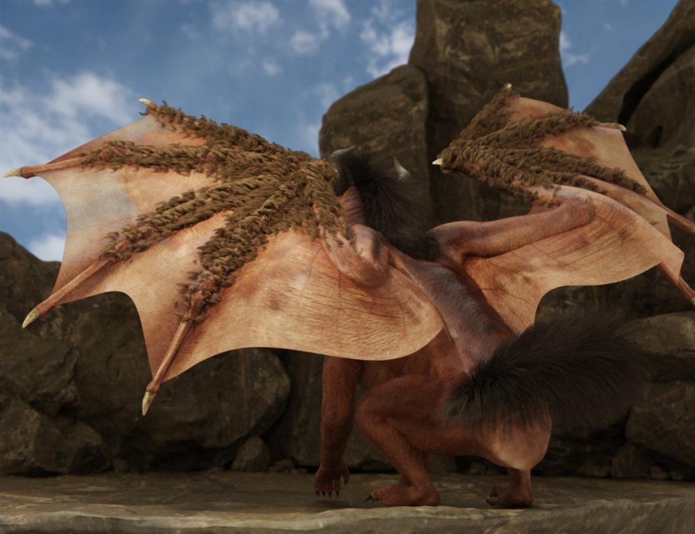 Riding Dragon for Dragon 3 with dForce Hair