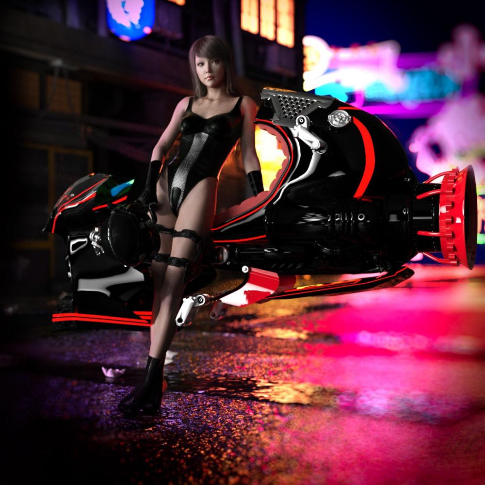 Speeder Bike and Outfit for Genesis 8 Female(s)