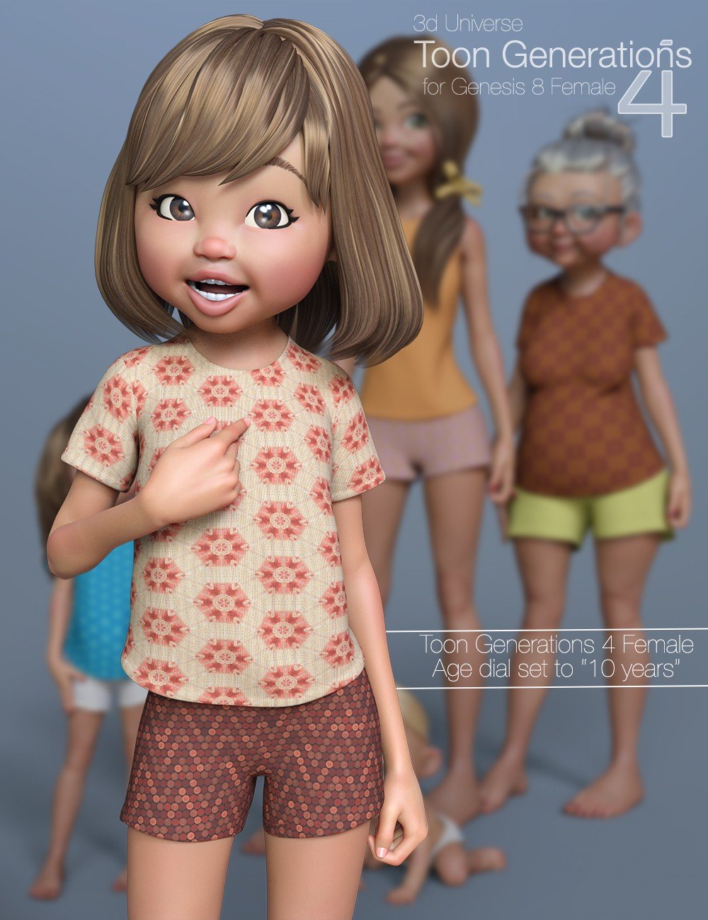 Toon Generations 4 Essentials for Genesis 8 Female(s)