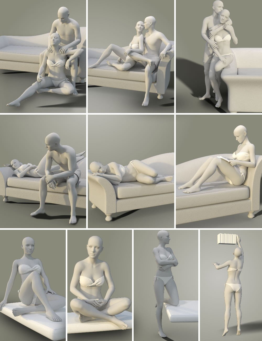 Calm Corner with Poses for Genesis 8