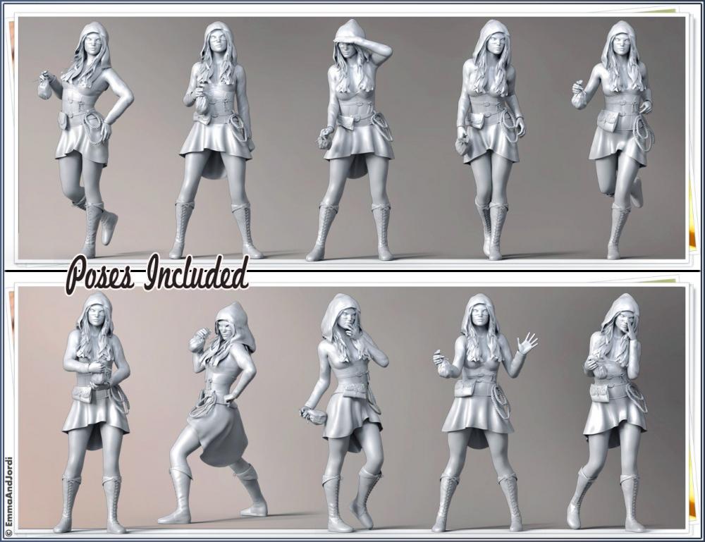 dForce Night Intruder Outfit and Poses for Genesis 8 Female(s)