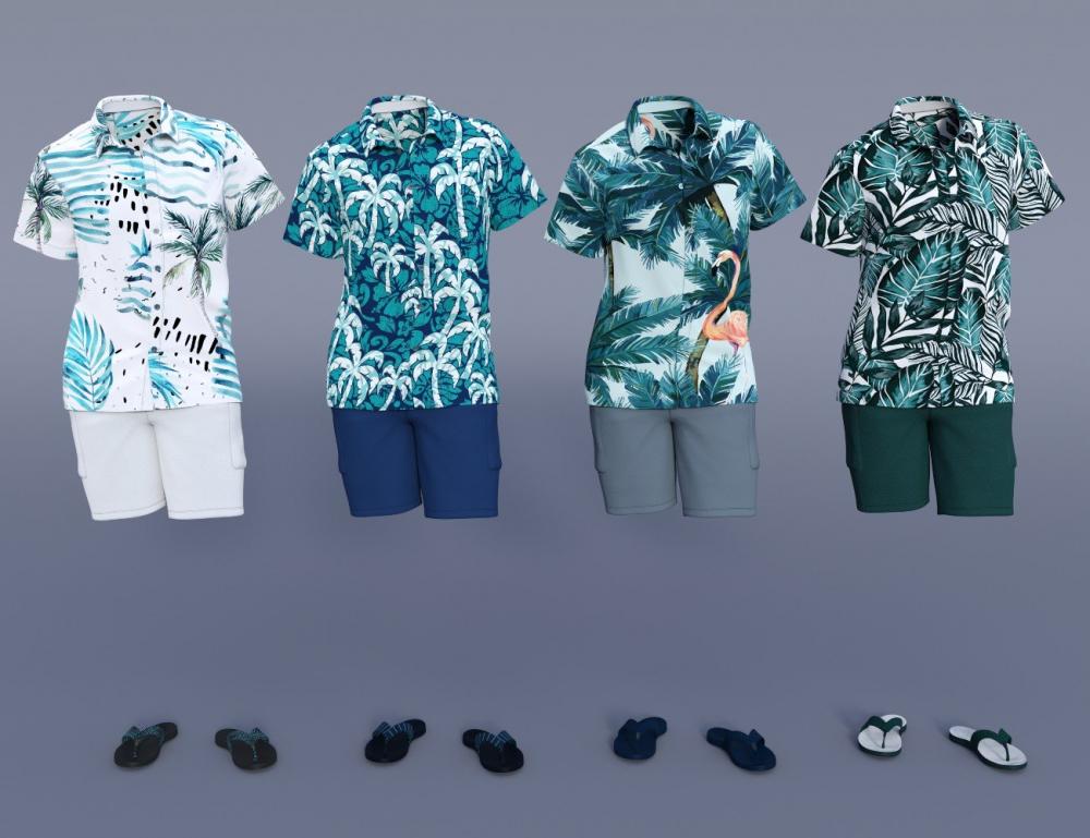 Force Poolside Oahu Outfit Textures