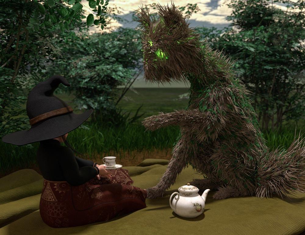 dForce Thicket for Daz Dog 8