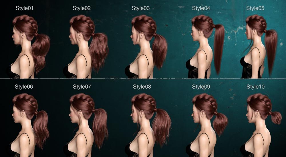 Kelly Hair for Genesis 8 Female(s)