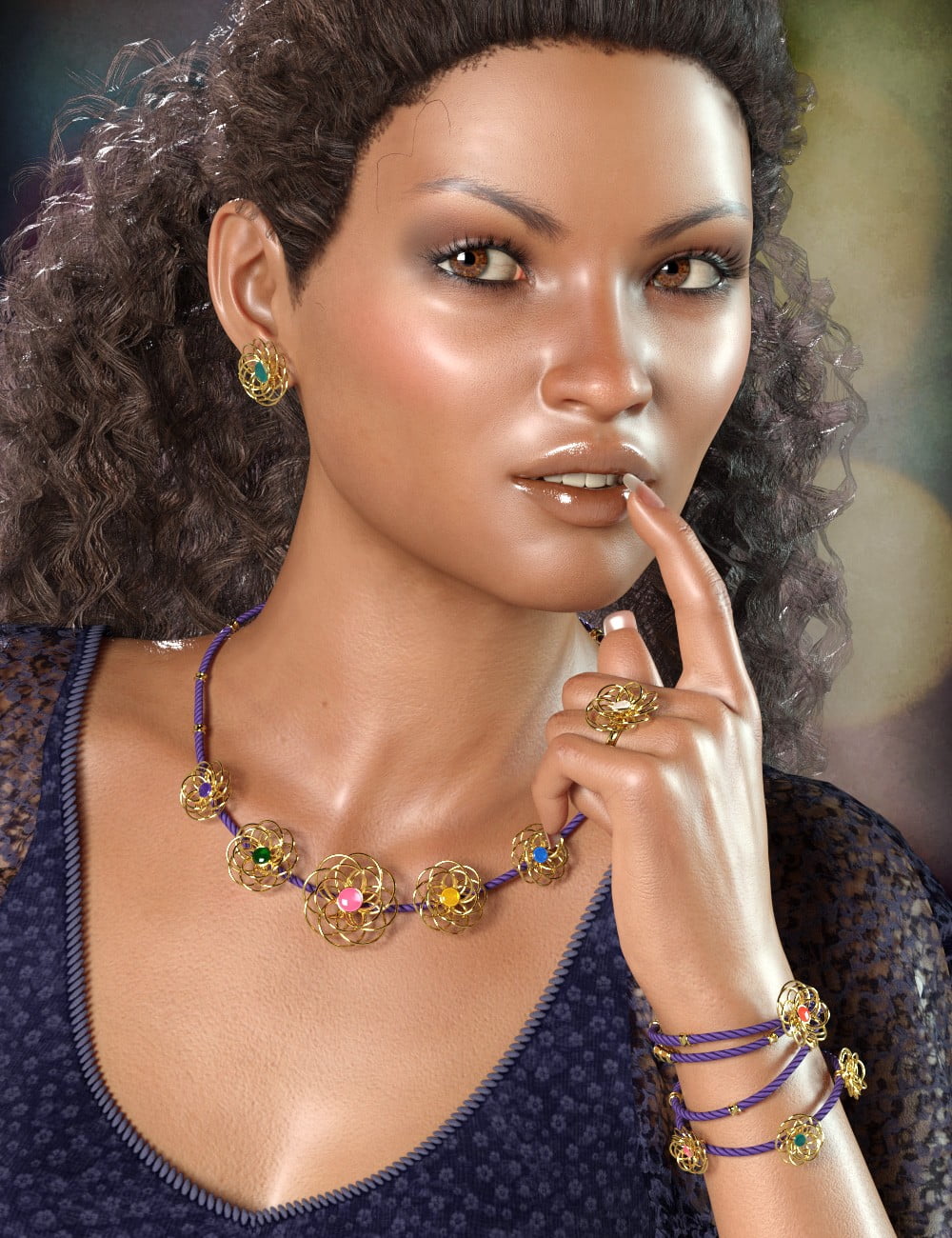 Precious Flower Jewelry for Genesis 8 Female(s)