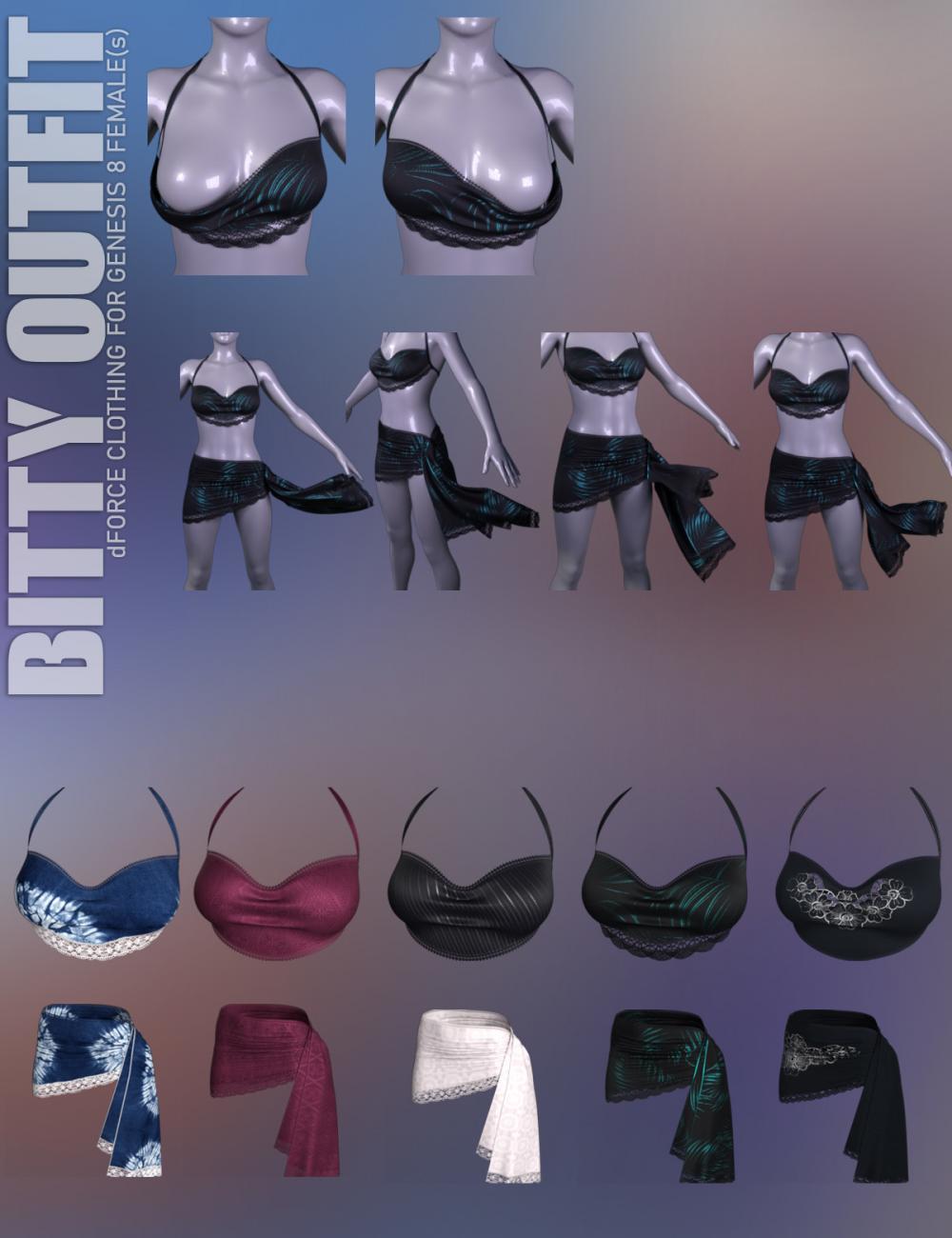 dForce Bitty Outfit for Genesis 8 Females