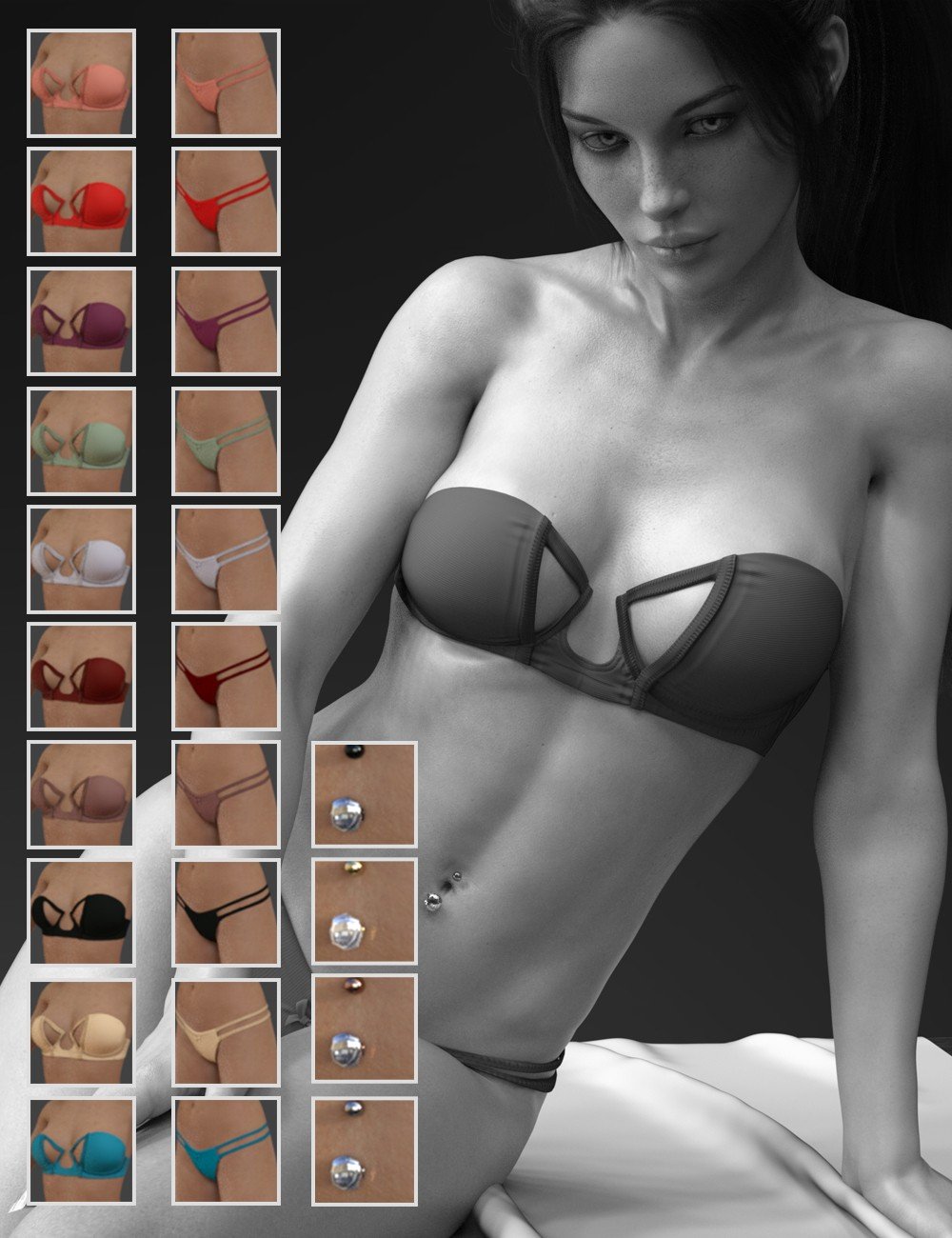 X-Fashion Day Dream Lingerie for Genesis 8 Female(s)