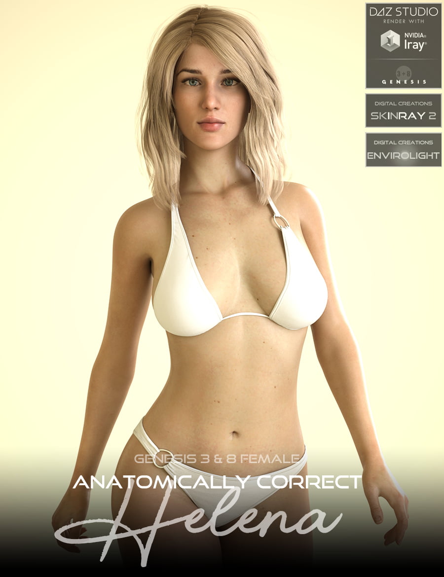 Anatomically Correct: Helena for Genesis 3 and Genesis 8 Female