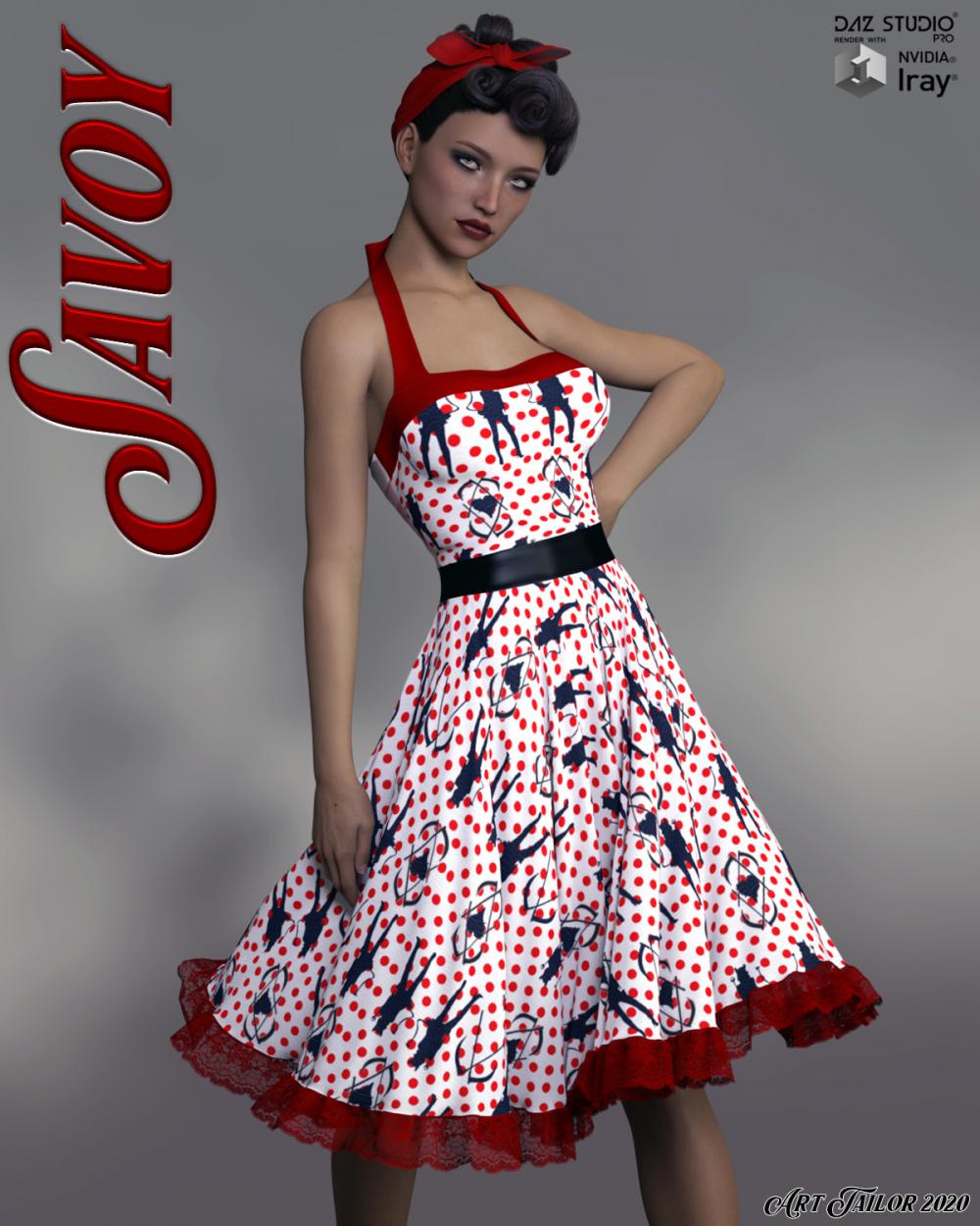 Savoy dforce dress for Genesis 8 Females