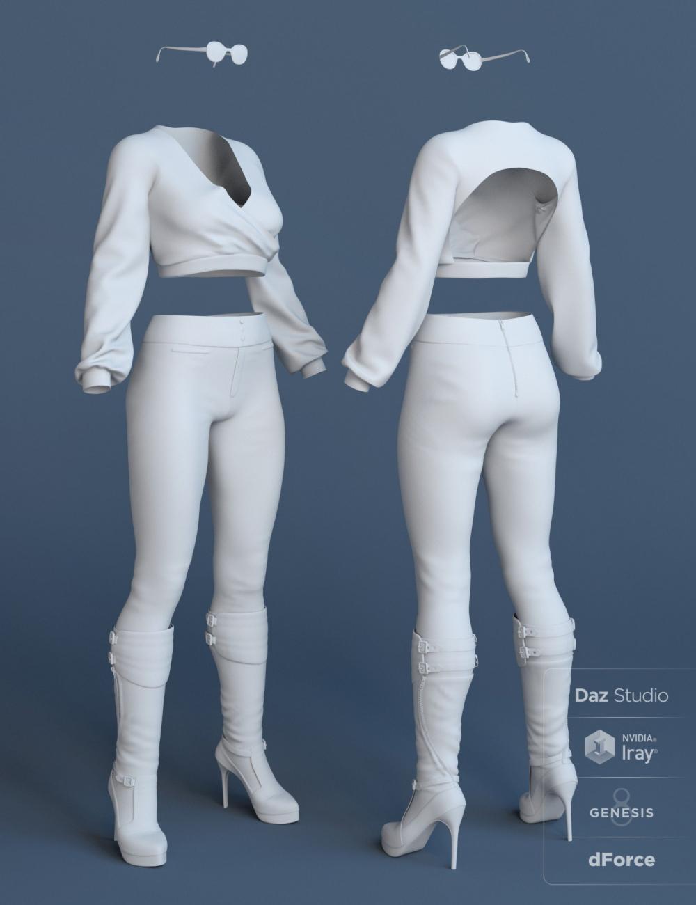 dForce City Sleek Outfit for Genesis 8 Female(s)