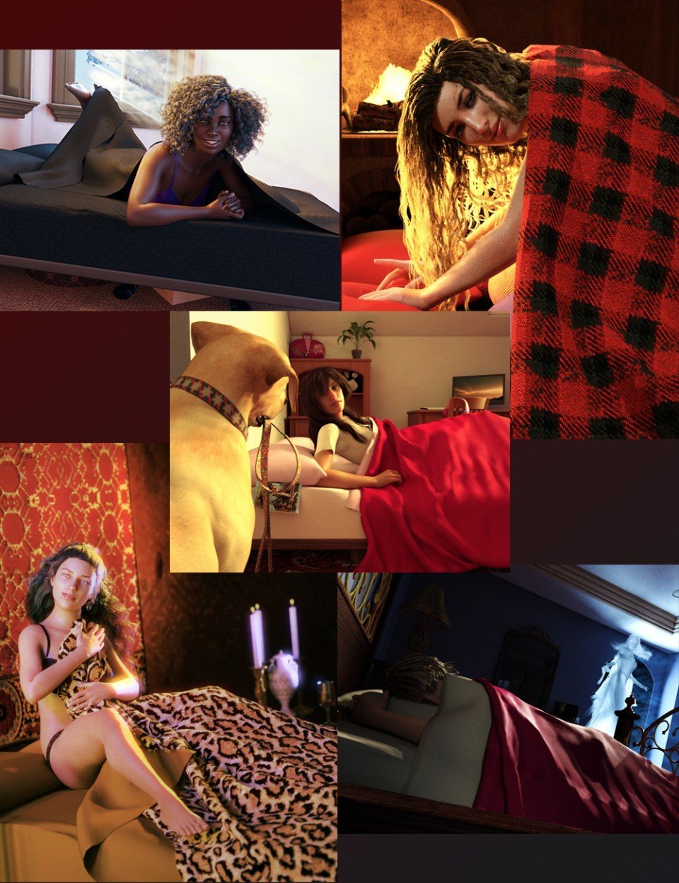 FF's dForce Luxury Leisure Squishy Mattress Poses for Genesis 8 Female