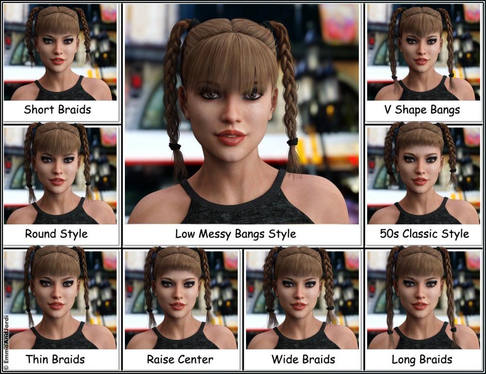 Lizy Hair For Genesis 8 Female(s)