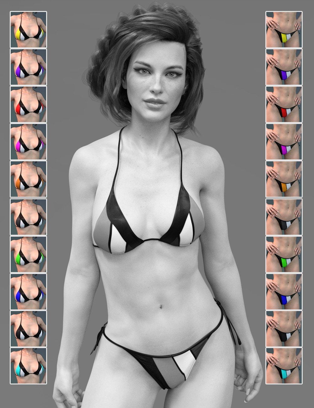 X-Fashion FunLines Bikini for Genesis 8 Female(s)