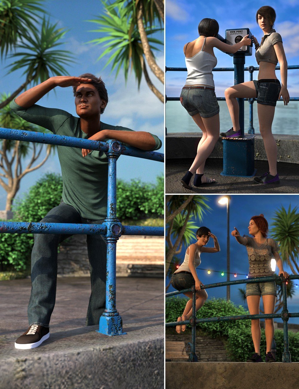 Along The Prom Poses for Genesis 8