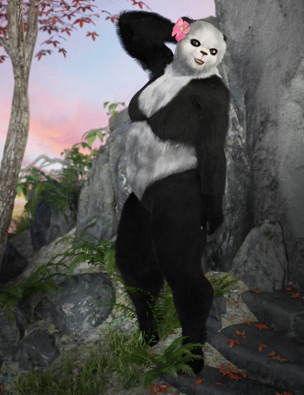 Bear Clan with dForce Hair for Genesis 8 Female