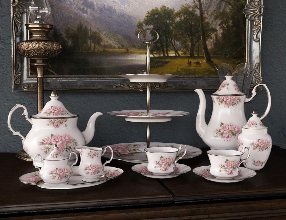 Patterns for Vintage Tea Service Iray