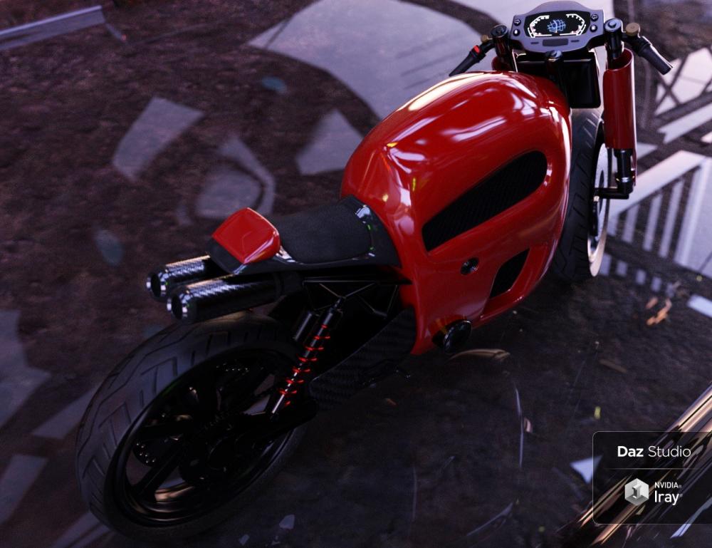 Retro-Futuristic Motorcycle