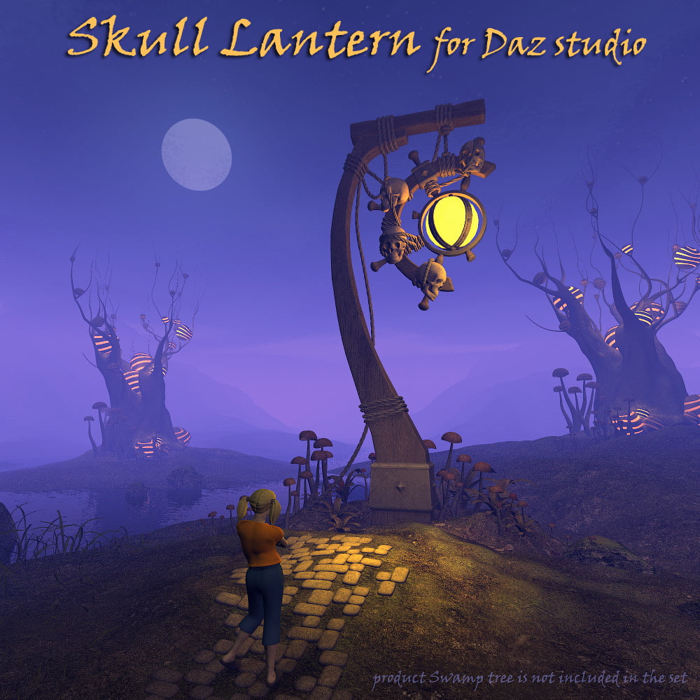 Skull Lantern for Daz Studio