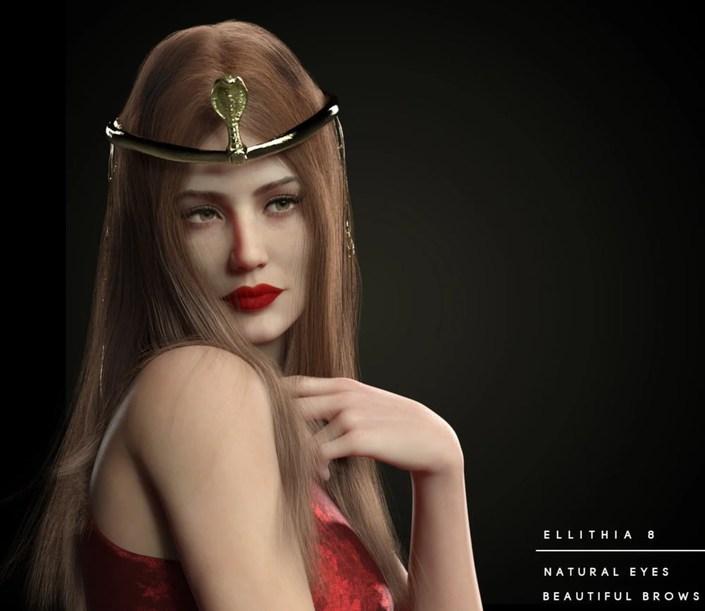dforce Desert Queen Hair for Genesis 3 and 8 Female(s)