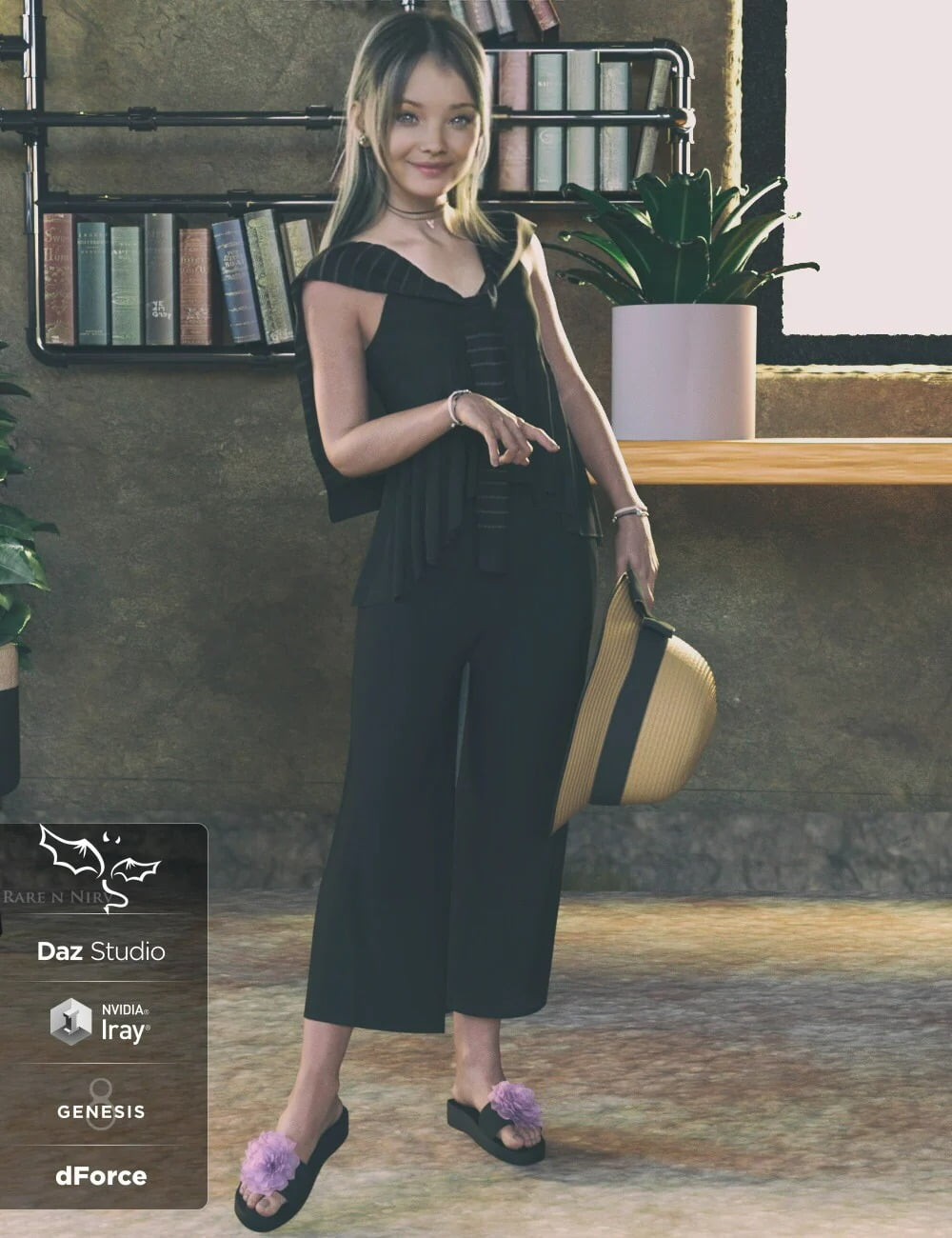 dForce RN Kids Outfits and Poses for Genesis 8 Female(s)