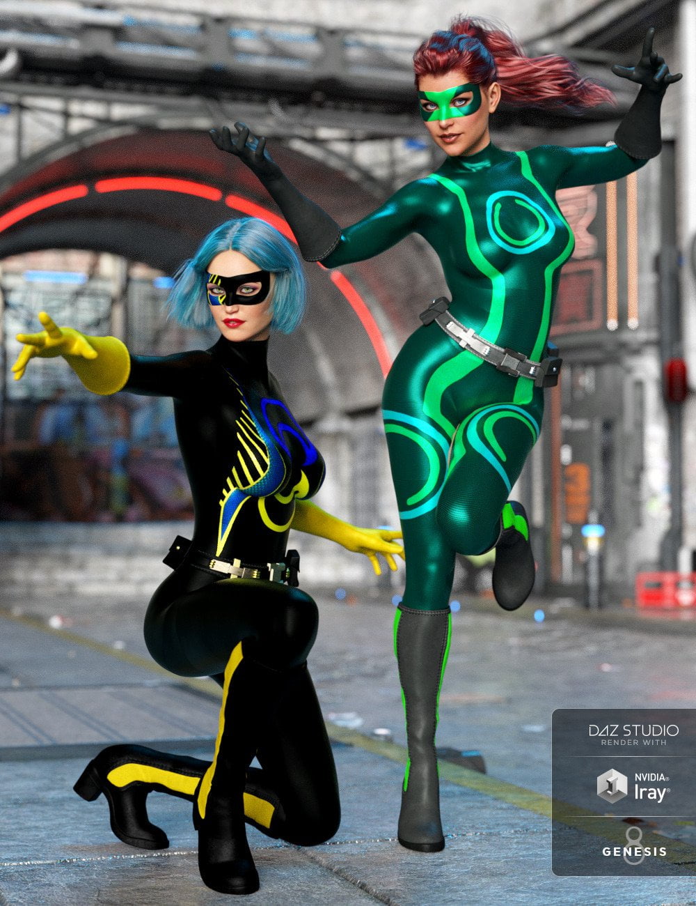 Marvelous Bodysuit Female Super Hero Textures