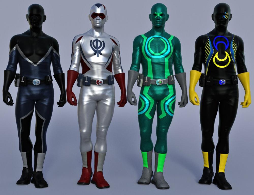 Marvelous Bodysuit Male Super Hero Textures
