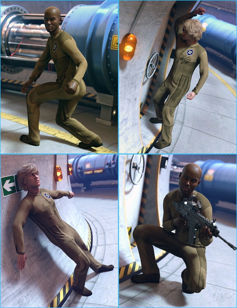 Particle Accelerator Crisis Poses for Genesis 8 Male