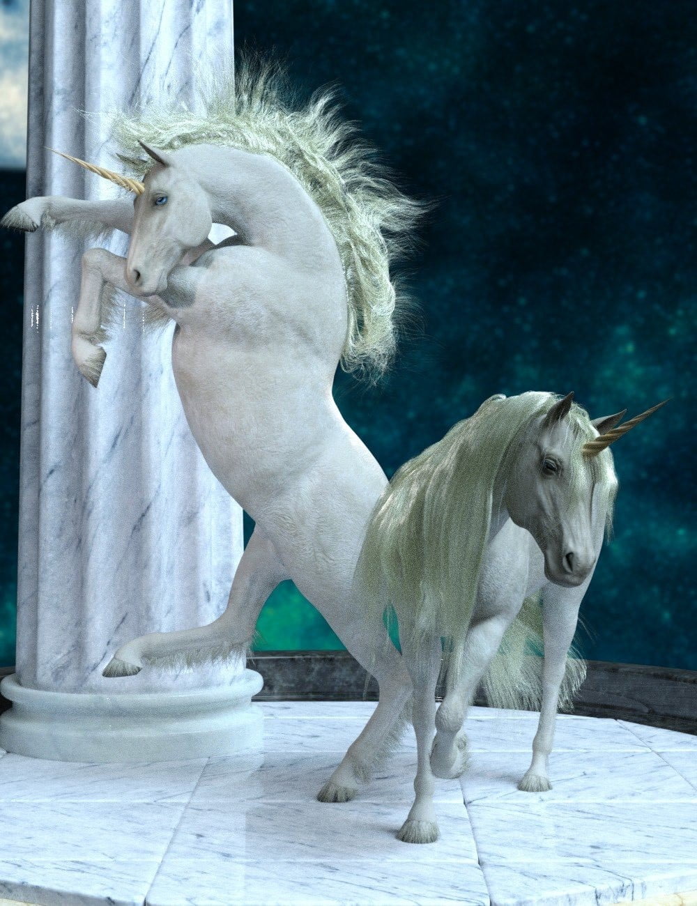 Unicorn Poses for Daz Horse 2