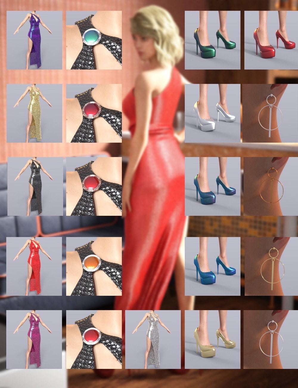 dForce Amelia PartyTime Outfit for Genesis 8 Females