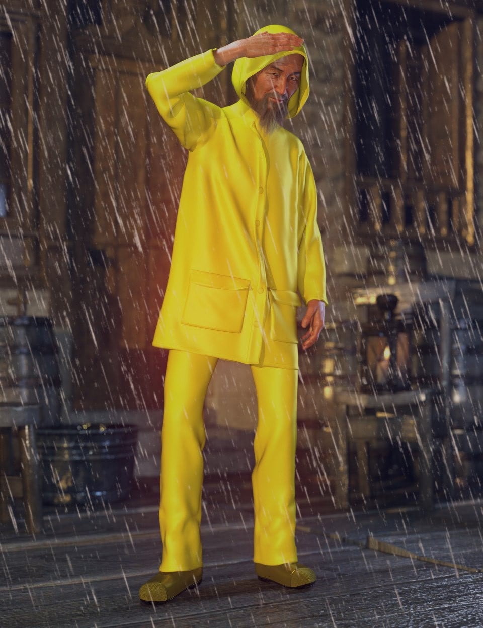 dForce Wet Weather Gear for Genesis 8 Male(s)